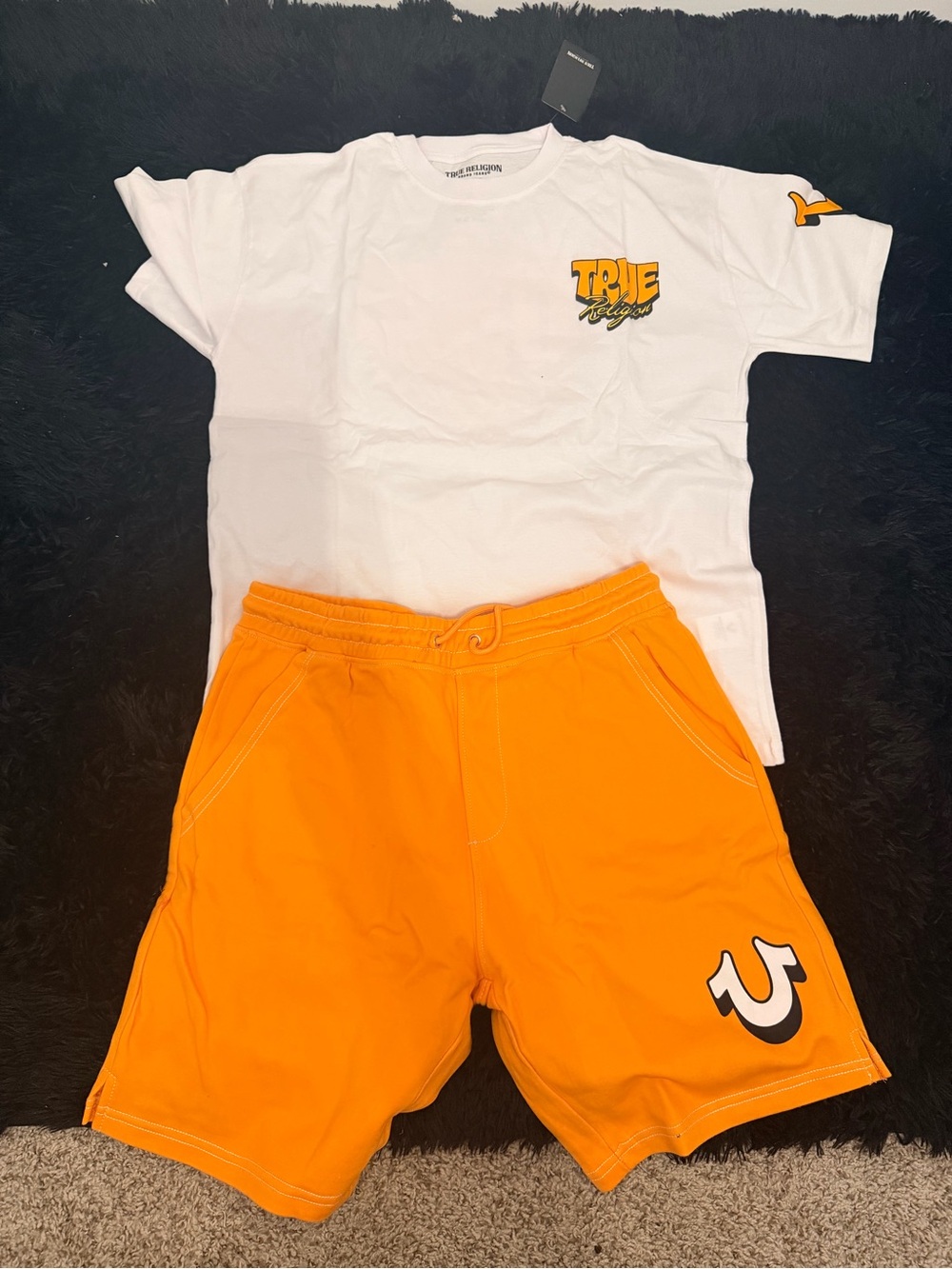 Orange Men’s Athletic Shorts with Logo